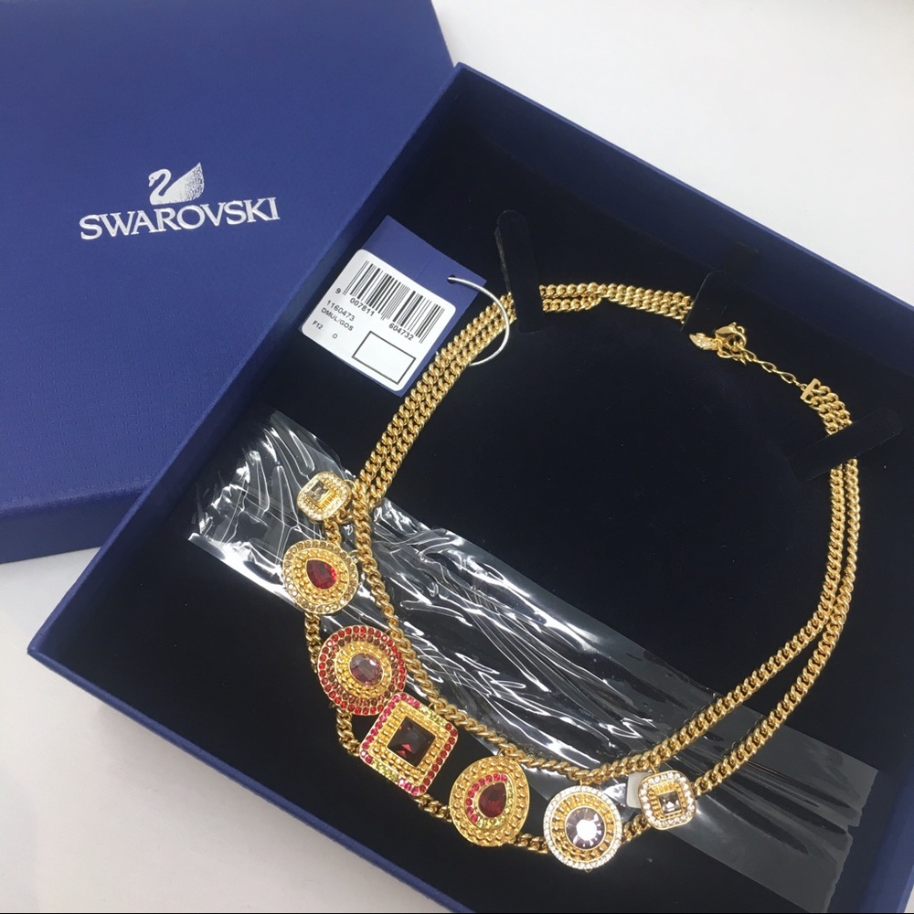 New in Box Swarovski Multi-color Story Necklace